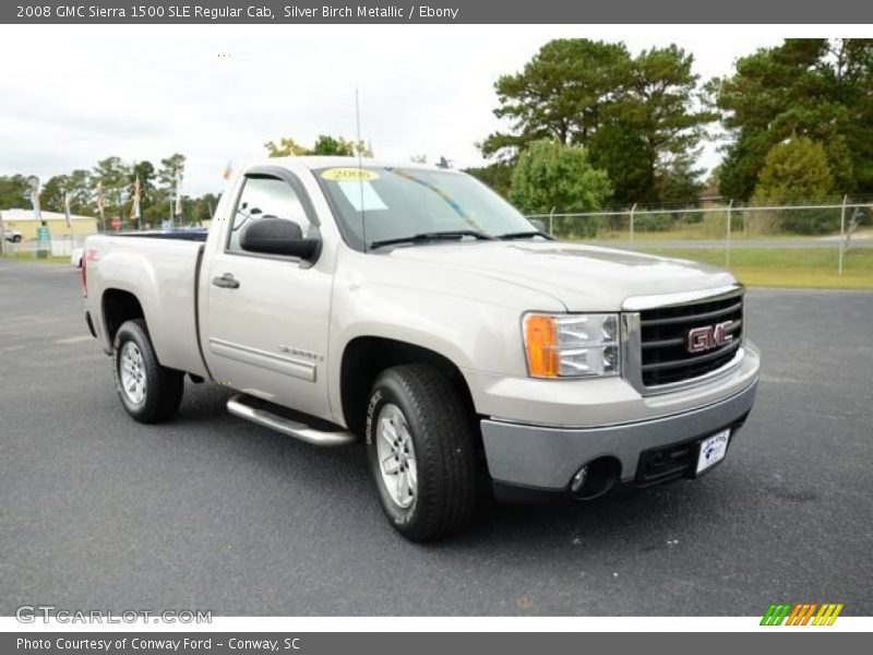 Silver Birch Metallic / Ebony 2008 GMC Sierra 1500 SLE Regular Cab