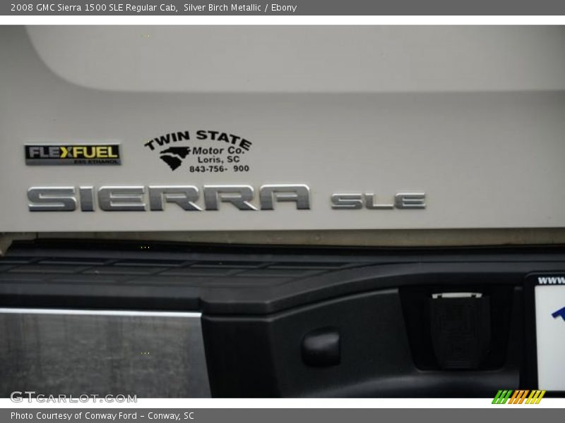 Silver Birch Metallic / Ebony 2008 GMC Sierra 1500 SLE Regular Cab