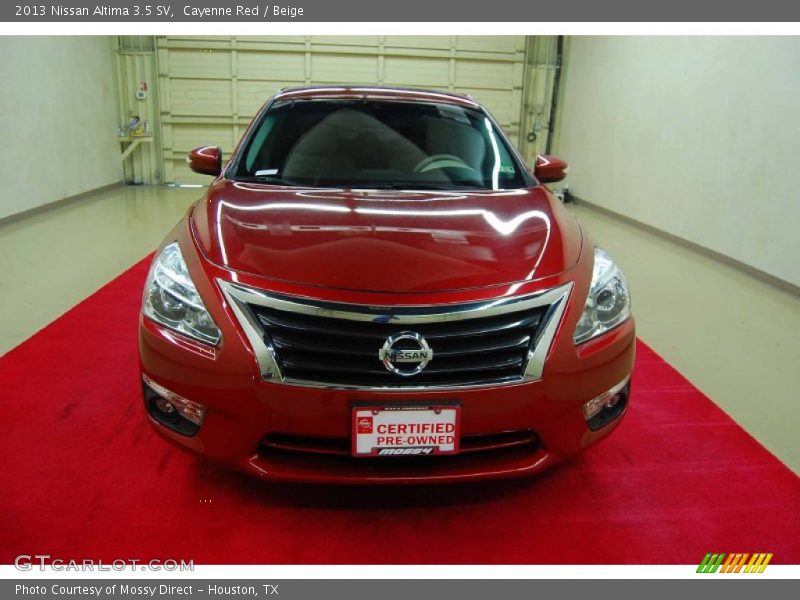 Cayenne Red / Beige 2013 Nissan Altima 3.5 SV