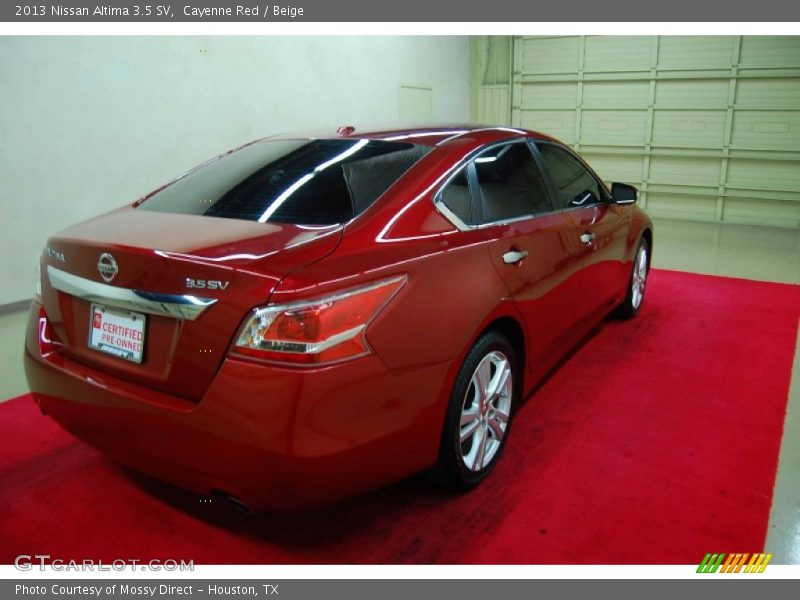 Cayenne Red / Beige 2013 Nissan Altima 3.5 SV