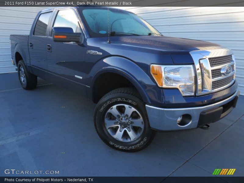 Dark Blue Pearl Metallic / Black 2011 Ford F150 Lariat SuperCrew 4x4