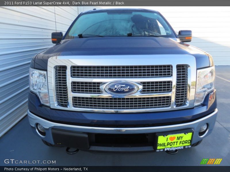 Dark Blue Pearl Metallic / Black 2011 Ford F150 Lariat SuperCrew 4x4