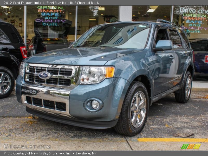 Steel Blue Metallic / Charcoal Black 2012 Ford Escape Limited