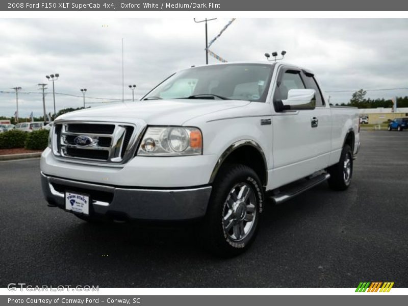 Oxford White / Medium/Dark Flint 2008 Ford F150 XLT SuperCab 4x4