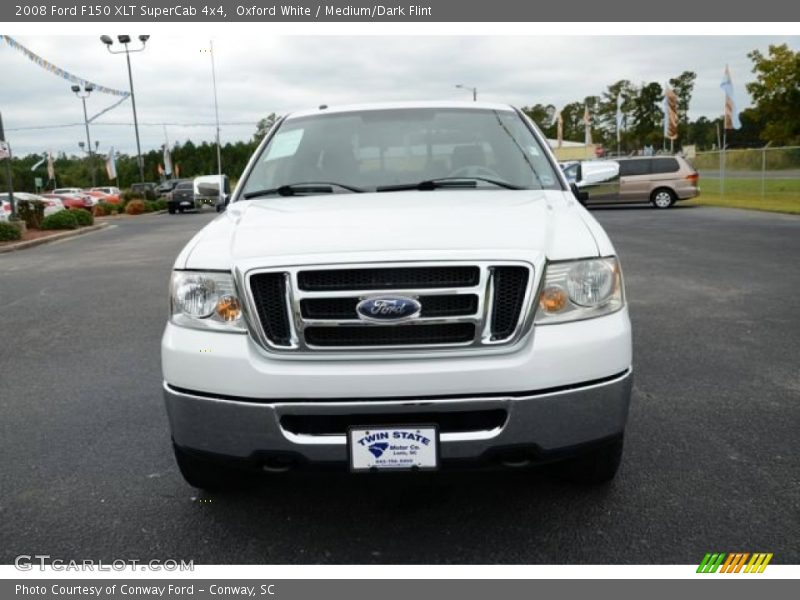 Oxford White / Medium/Dark Flint 2008 Ford F150 XLT SuperCab 4x4