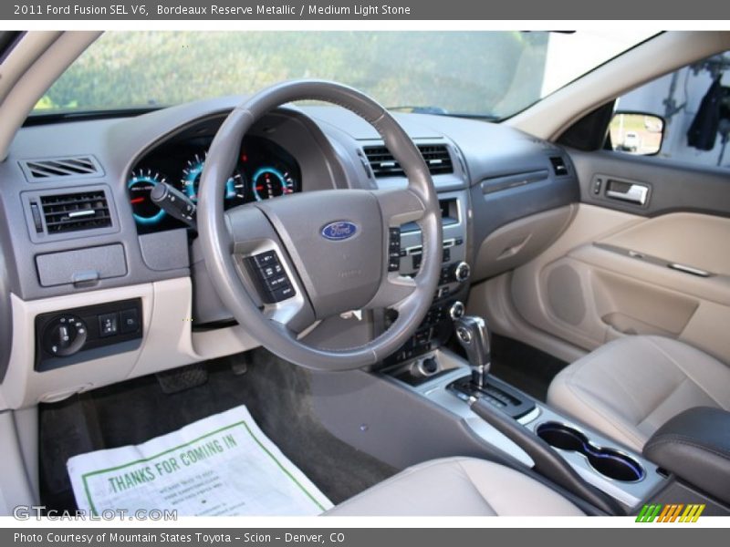 Bordeaux Reserve Metallic / Medium Light Stone 2011 Ford Fusion SEL V6