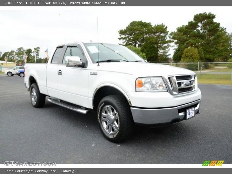 Oxford White / Medium/Dark Flint 2008 Ford F150 XLT SuperCab 4x4