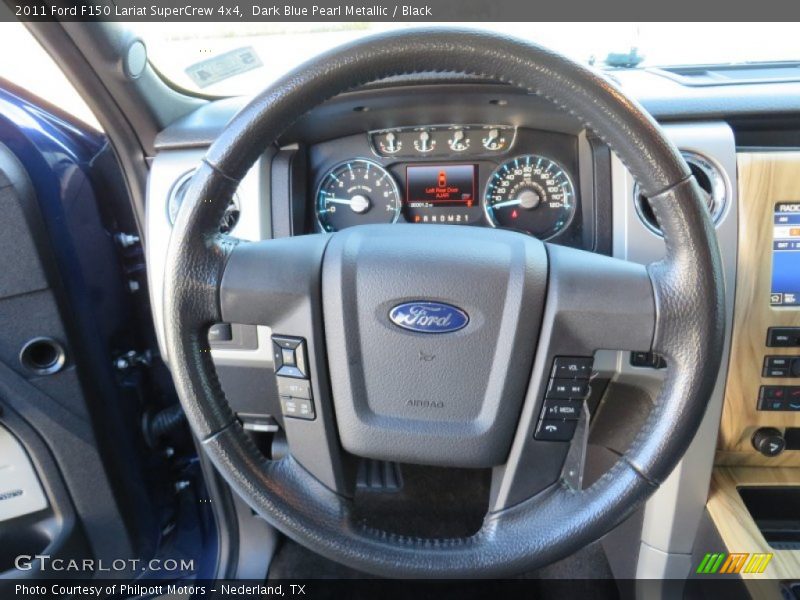 Dark Blue Pearl Metallic / Black 2011 Ford F150 Lariat SuperCrew 4x4