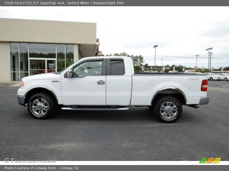 Oxford White / Medium/Dark Flint 2008 Ford F150 XLT SuperCab 4x4