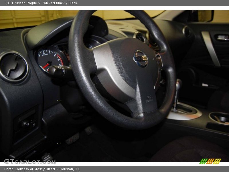 Wicked Black / Black 2011 Nissan Rogue S