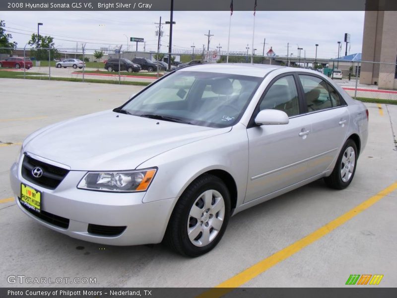 Bright Silver / Gray 2008 Hyundai Sonata GLS V6