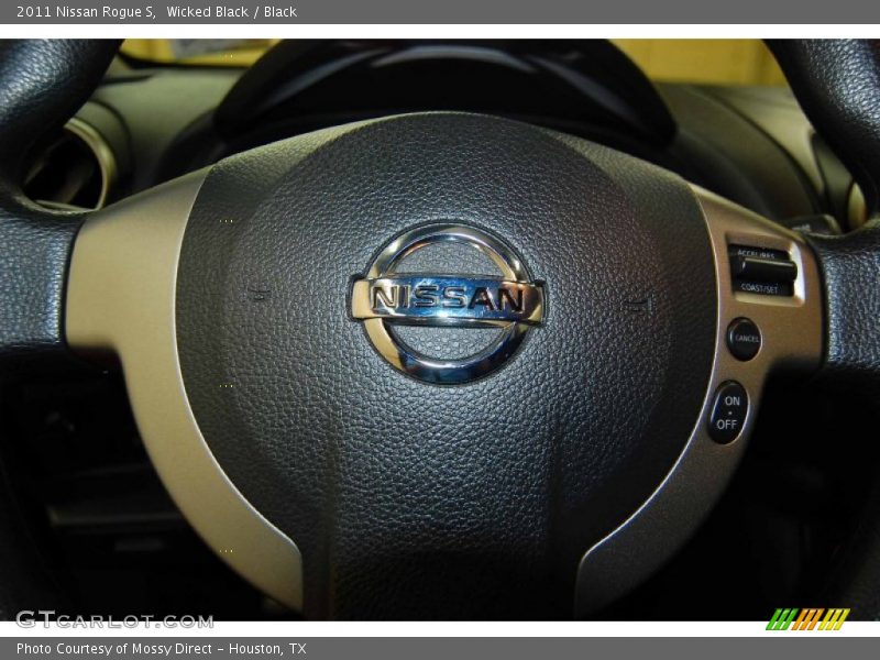 Wicked Black / Black 2011 Nissan Rogue S