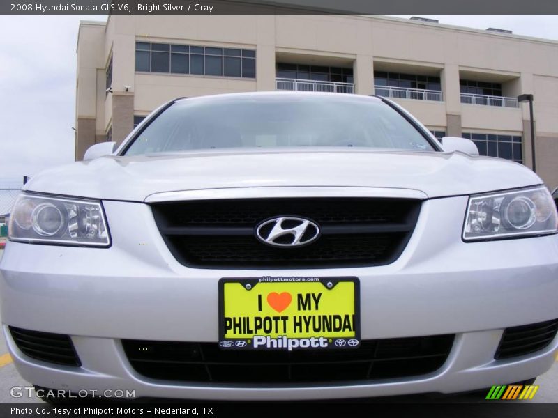 Bright Silver / Gray 2008 Hyundai Sonata GLS V6
