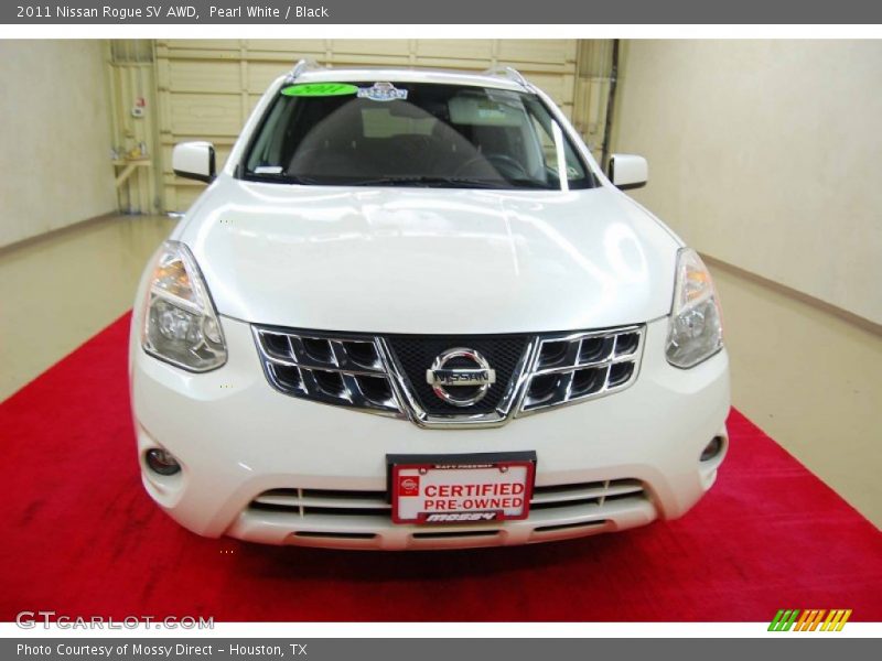 Pearl White / Black 2011 Nissan Rogue SV AWD