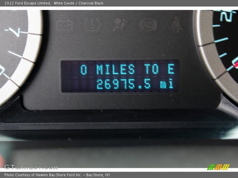 White Suede / Charcoal Black 2012 Ford Escape Limited