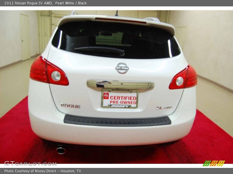 Pearl White / Black 2011 Nissan Rogue SV AWD