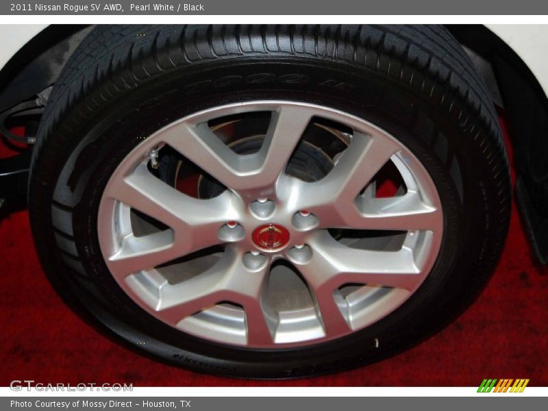 Pearl White / Black 2011 Nissan Rogue SV AWD