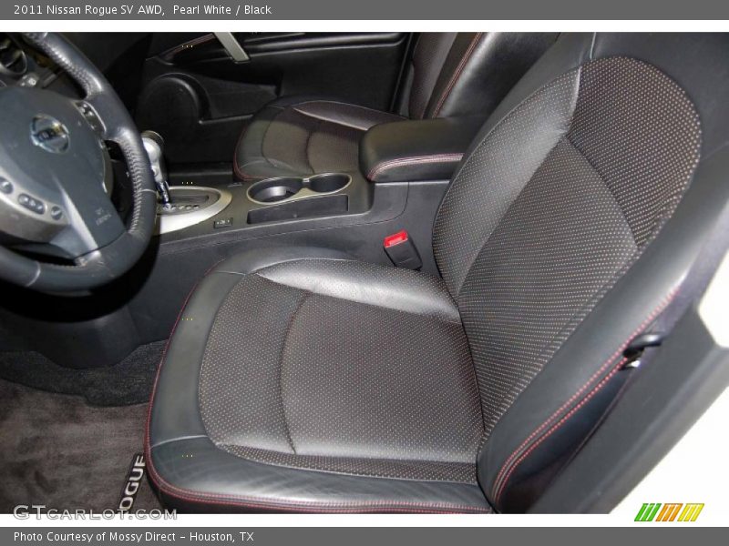 Pearl White / Black 2011 Nissan Rogue SV AWD