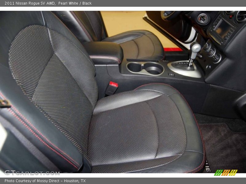 Pearl White / Black 2011 Nissan Rogue SV AWD
