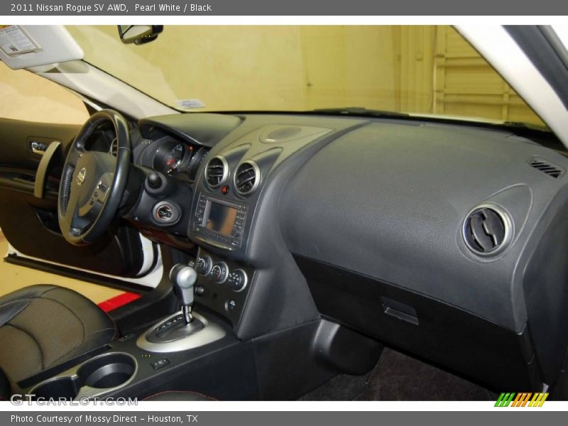 Pearl White / Black 2011 Nissan Rogue SV AWD