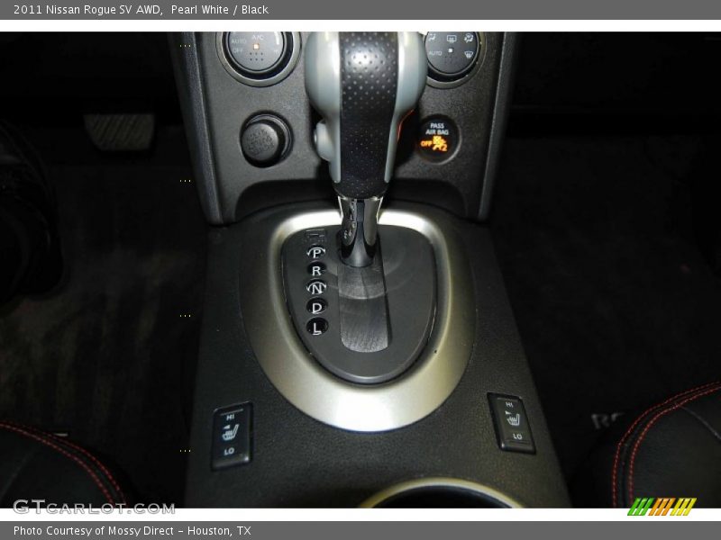 Pearl White / Black 2011 Nissan Rogue SV AWD