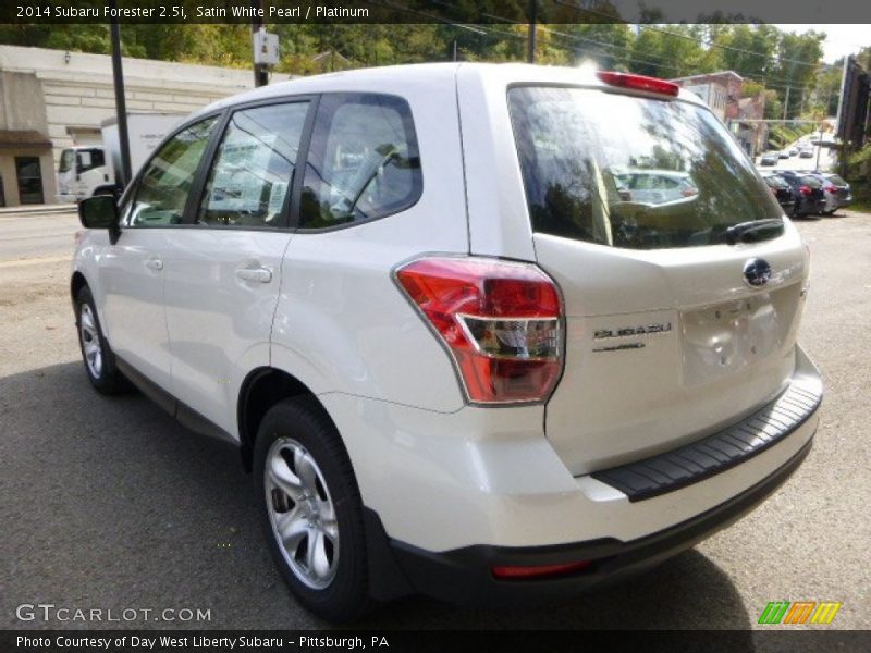 Satin White Pearl / Platinum 2014 Subaru Forester 2.5i