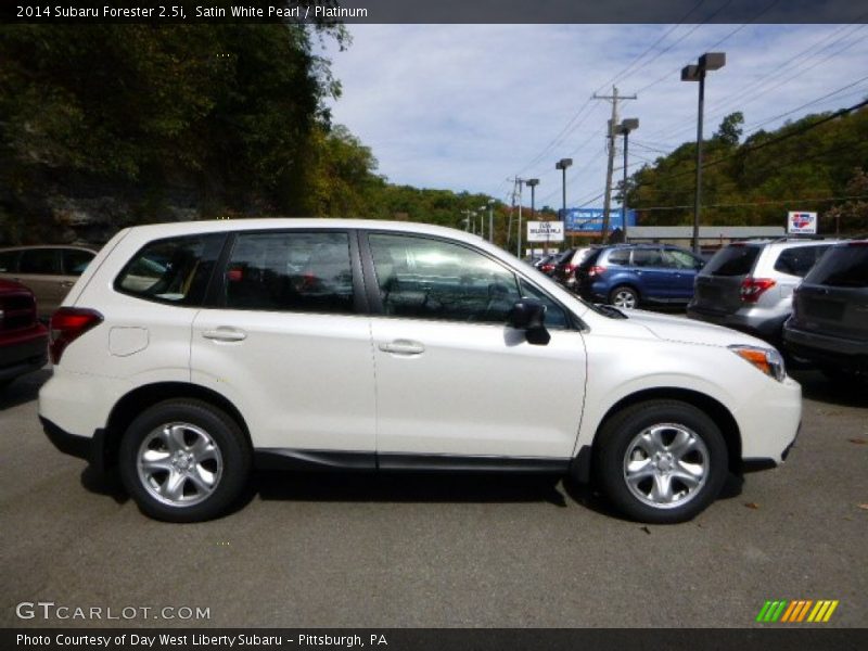 Satin White Pearl / Platinum 2014 Subaru Forester 2.5i