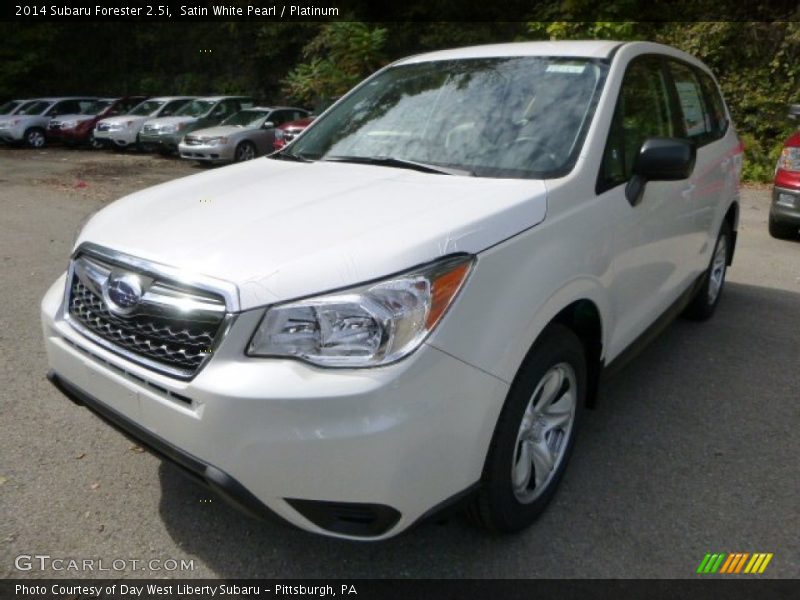 Satin White Pearl / Platinum 2014 Subaru Forester 2.5i