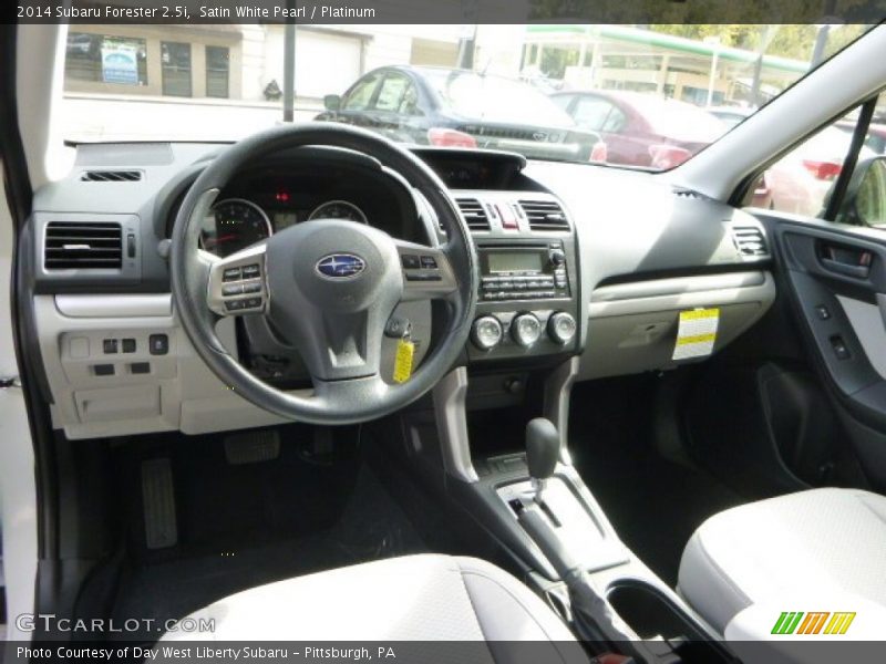 Satin White Pearl / Platinum 2014 Subaru Forester 2.5i
