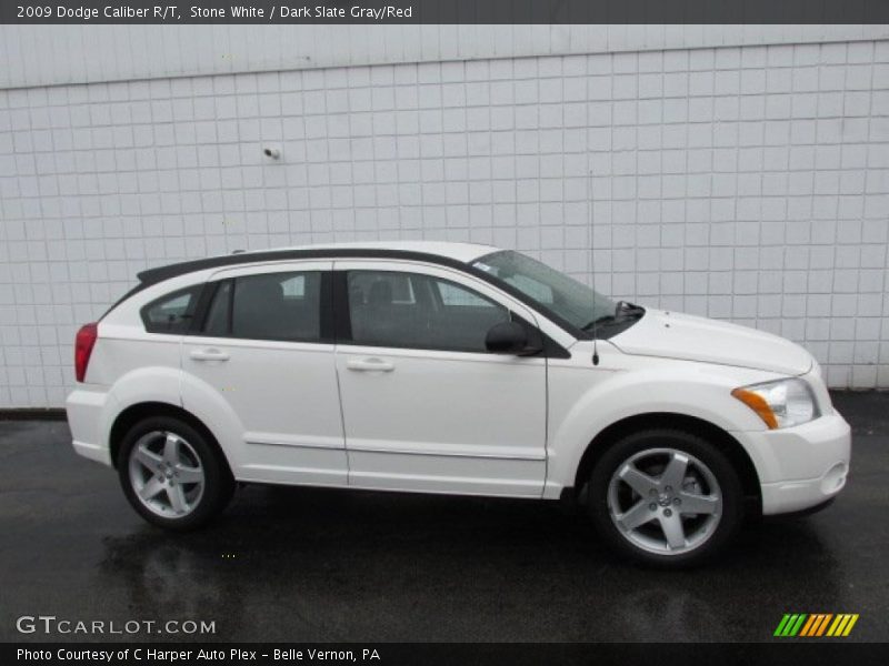 Stone White / Dark Slate Gray/Red 2009 Dodge Caliber R/T