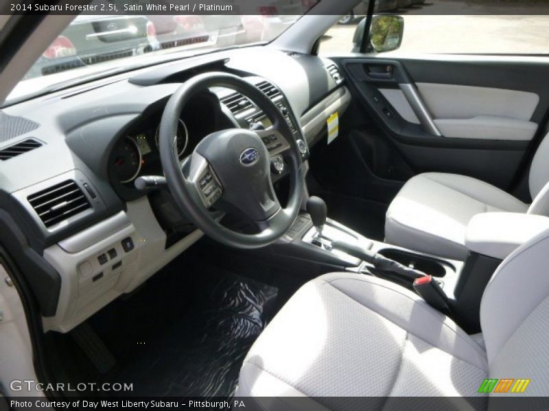 Satin White Pearl / Platinum 2014 Subaru Forester 2.5i