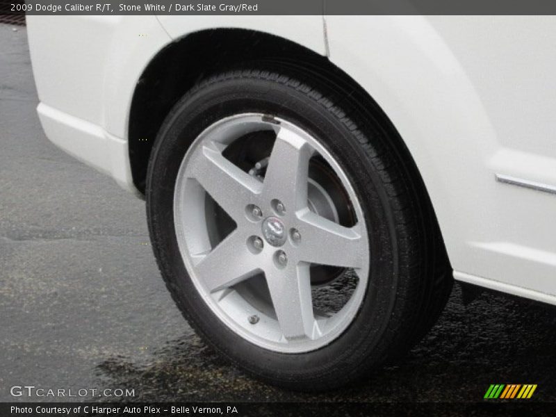 Stone White / Dark Slate Gray/Red 2009 Dodge Caliber R/T
