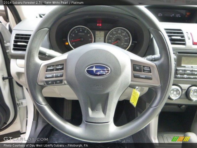Satin White Pearl / Platinum 2014 Subaru Forester 2.5i