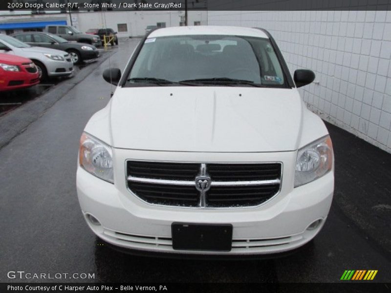 Stone White / Dark Slate Gray/Red 2009 Dodge Caliber R/T
