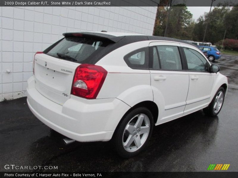 Stone White / Dark Slate Gray/Red 2009 Dodge Caliber R/T