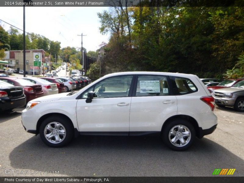 Satin White Pearl / Platinum 2014 Subaru Forester 2.5i