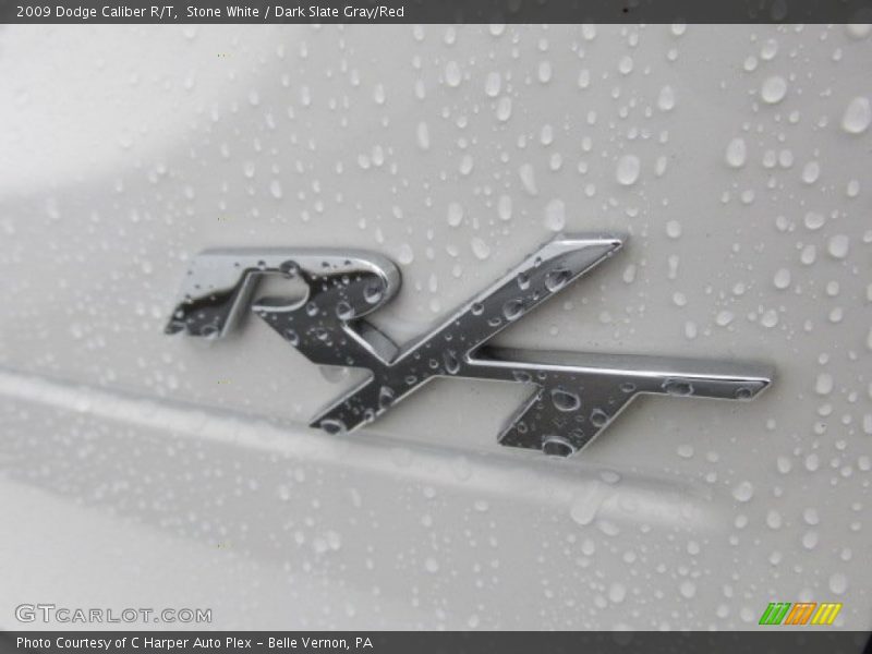 Stone White / Dark Slate Gray/Red 2009 Dodge Caliber R/T