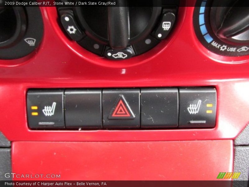 Stone White / Dark Slate Gray/Red 2009 Dodge Caliber R/T
