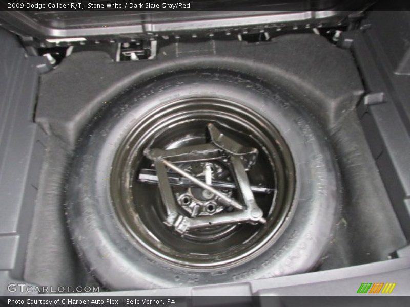 Stone White / Dark Slate Gray/Red 2009 Dodge Caliber R/T