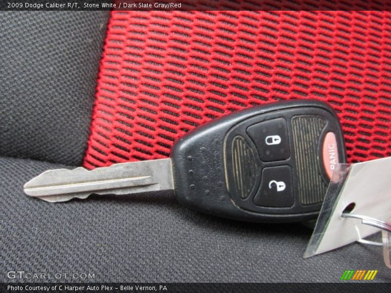 Stone White / Dark Slate Gray/Red 2009 Dodge Caliber R/T