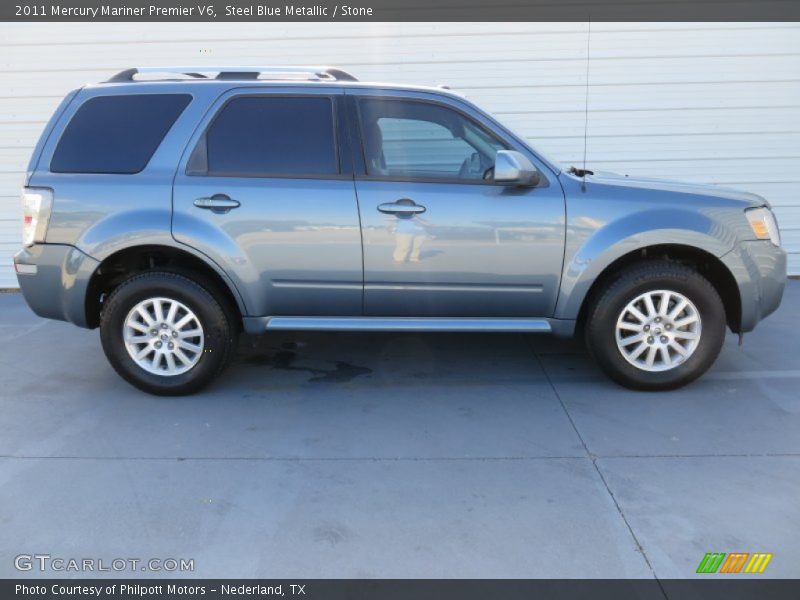 Steel Blue Metallic / Stone 2011 Mercury Mariner Premier V6