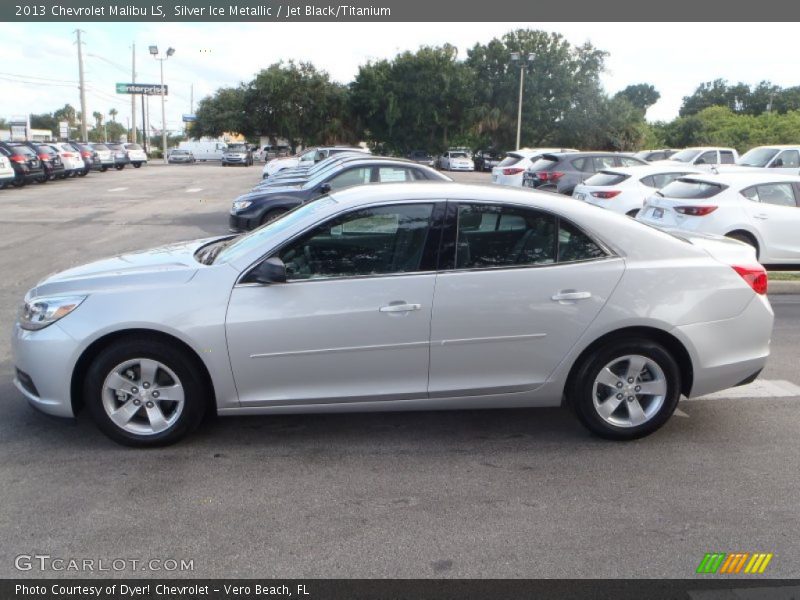 Silver Ice Metallic / Jet Black/Titanium 2013 Chevrolet Malibu LS