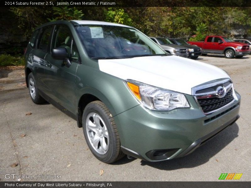 Jasmin Green Metallic / Platinum 2014 Subaru Forester 2.5i