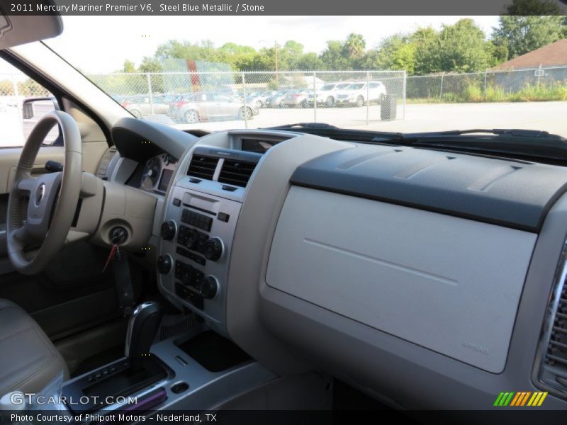 Steel Blue Metallic / Stone 2011 Mercury Mariner Premier V6