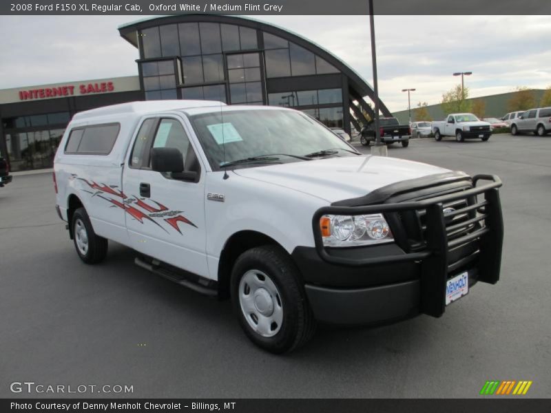 Oxford White / Medium Flint Grey 2008 Ford F150 XL Regular Cab