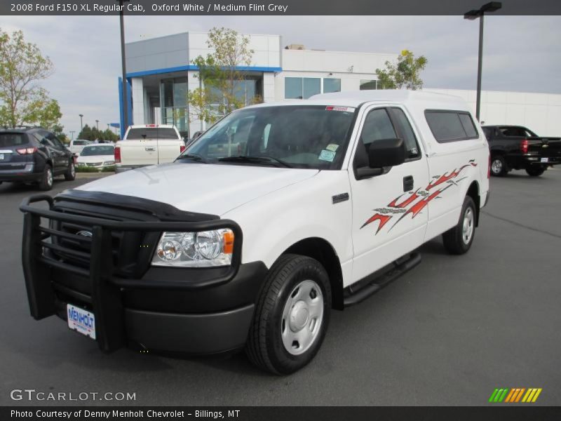 Oxford White / Medium Flint Grey 2008 Ford F150 XL Regular Cab