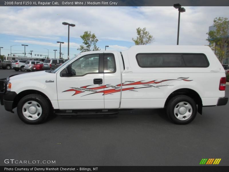 Oxford White / Medium Flint Grey 2008 Ford F150 XL Regular Cab