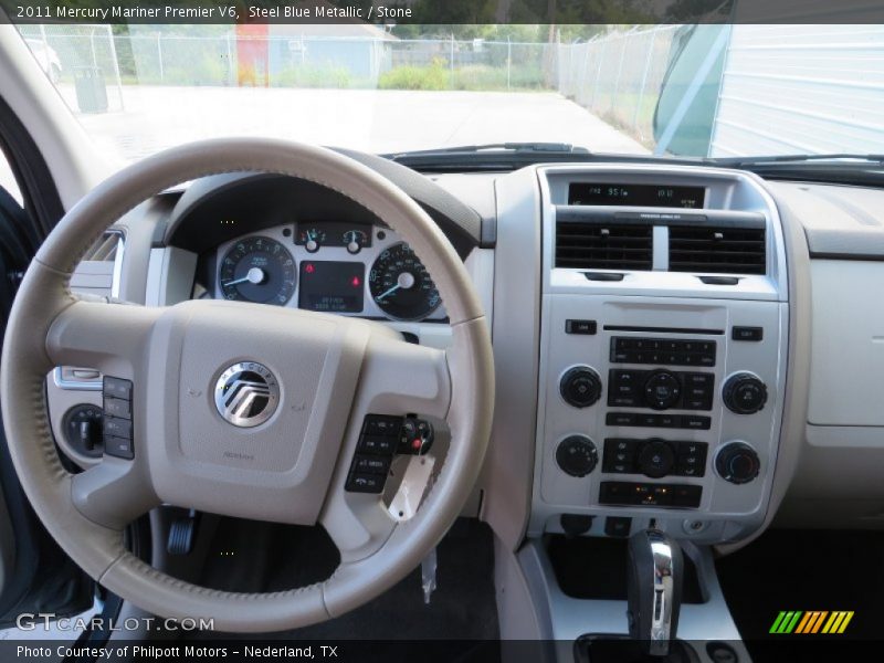 Steel Blue Metallic / Stone 2011 Mercury Mariner Premier V6