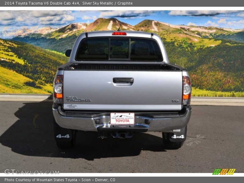Silver Sky Metallic / Graphite 2014 Toyota Tacoma V6 Double Cab 4x4
