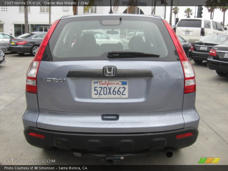 Glacier Blue Metallic / Gray 2007 Honda CR-V LX